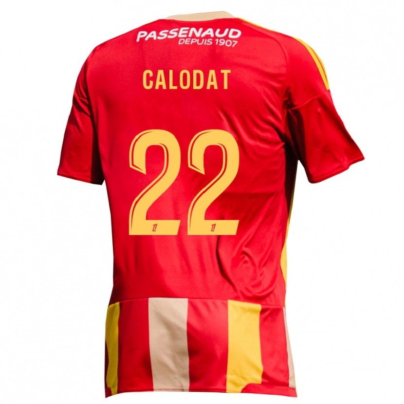 Danxen Hombre Camiseta Lucas Calodat #22 Rojo Amarillo Verde 1ª Equipación 2026/27 La Camisa