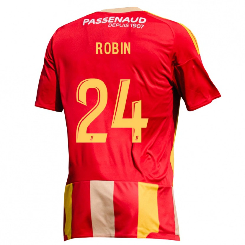 Danxen Hombre Camiseta Milan Robin #24 Rojo Amarillo Verde 1ª Equipación 2026/27 La Camisa