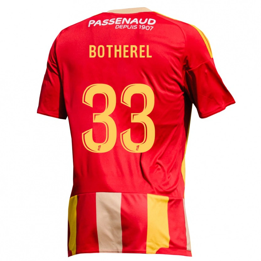 Danxen Hombre Camiseta Lucas Botherel #33 Rojo Amarillo Verde 1ª Equipación 2026/27 La Camisa
