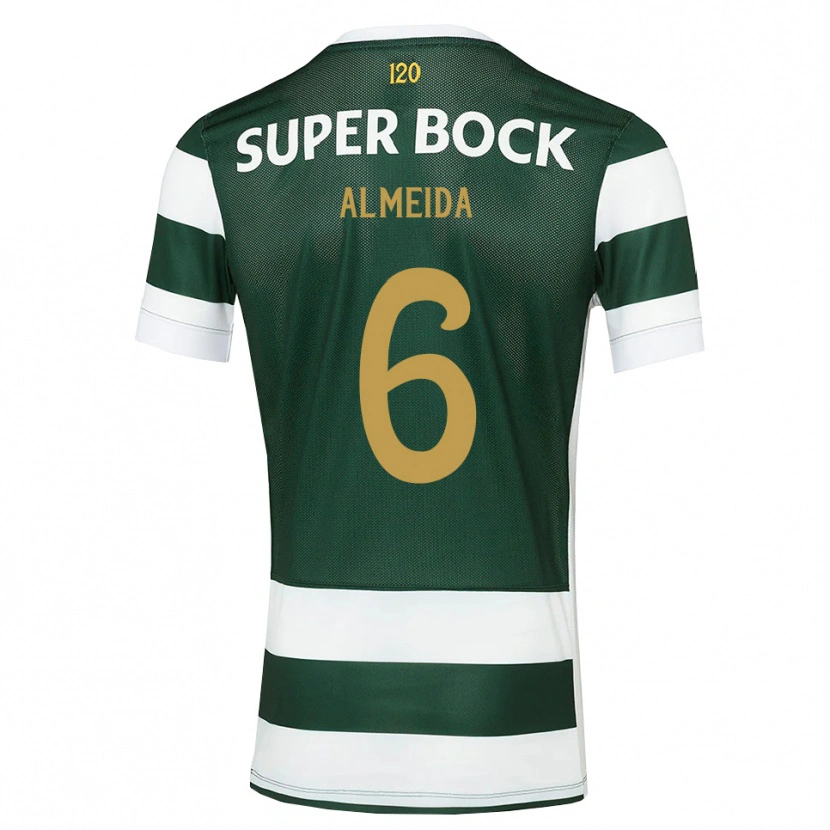 Danxen Hombre Camiseta Martim Almeida #6 Grisardodarkslategray Blanco 1ª Equipación 2026/27 La Camisa