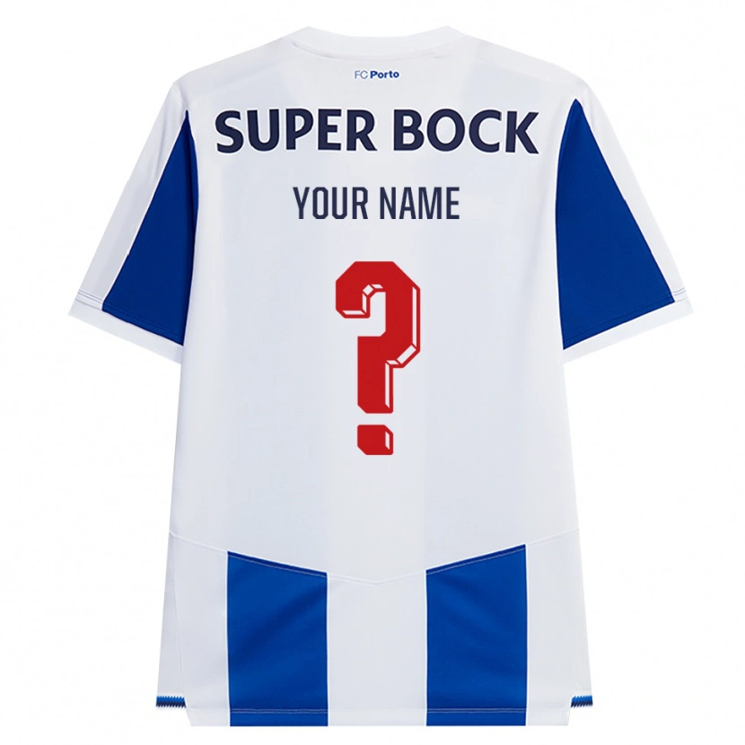 Danxen Hombre Camiseta Su Nombre #0 Azul Blanco Rojo 1ª Equipación 2026/27 La Camisa
