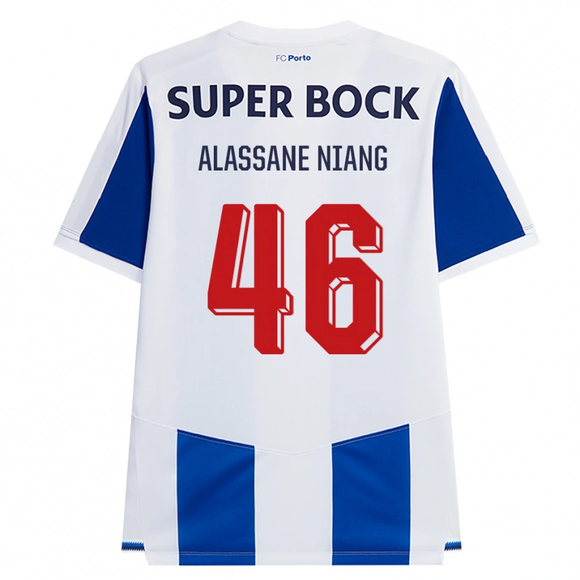 Danxen Hombre Camiseta Mame Alassane Niang #46 Azul Blanco Rojo 1ª Equipación 2026/27 La Camisa