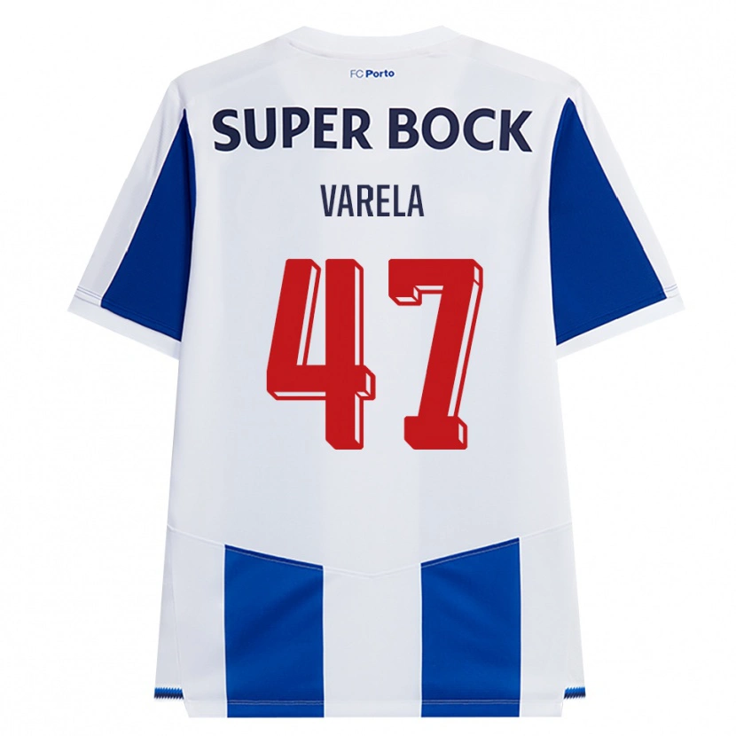 Danxen Hombre Camiseta Cardoso Varela #47 Azul Blanco Rojo 1ª Equipación 2026/27 La Camisa