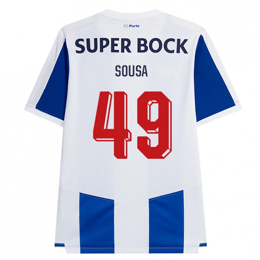 Danxen Hombre Camiseta Gonçalo Sousa #49 Azul Blanco Rojo 1ª Equipación 2026/27 La Camisa