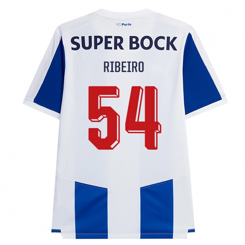 Danxen Hombre Camiseta António Ribeiro #54 Azul Blanco Rojo 1ª Equipación 2026/27 La Camisa