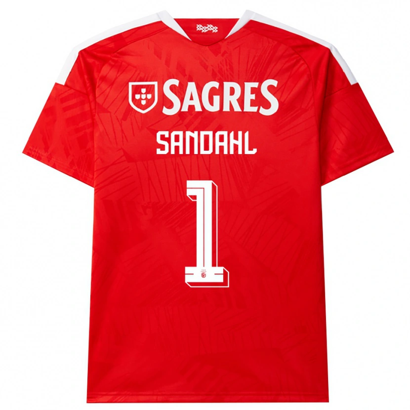 Danxen Hombre Camiseta Alexander Sandahl #1 Rojo Blanco Amarillo 1ª Equipación 2026/27 La Camisa