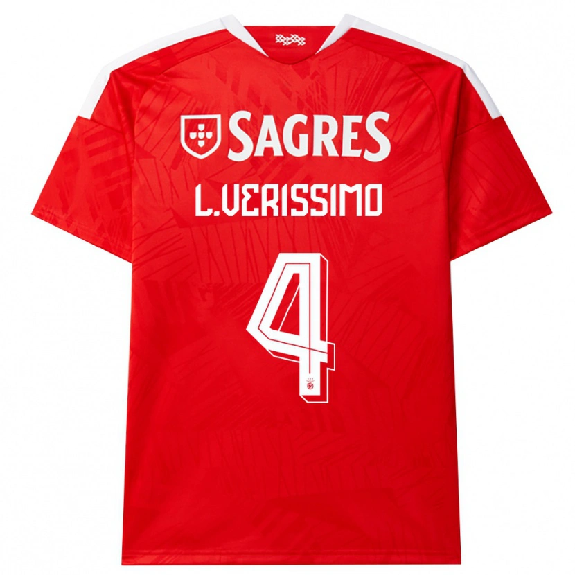 Danxen Hombre Camiseta Lucas Verissimo #4 Rojo Blanco Amarillo 1ª Equipación 2026/27 La Camisa