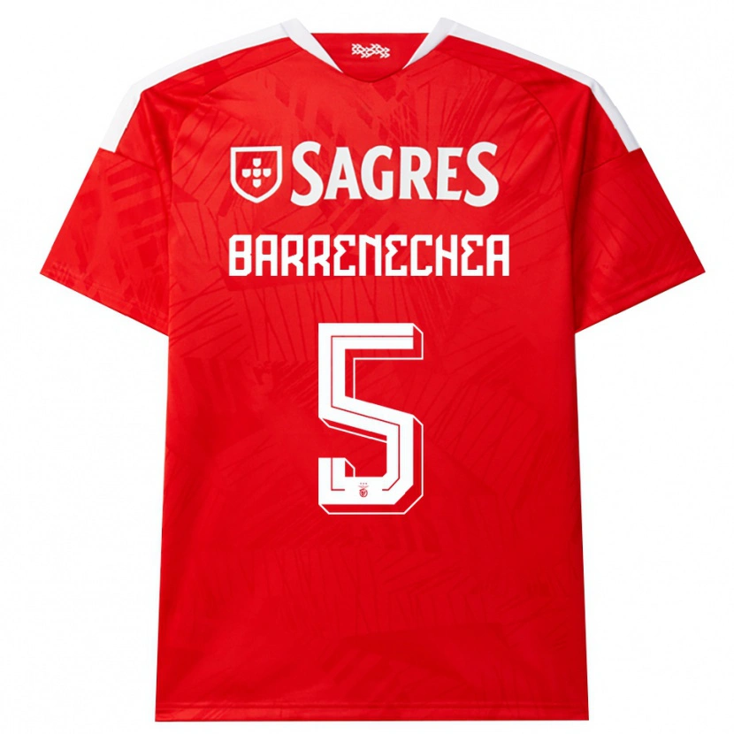 Danxen Hombre Camiseta Enzo Barrenechea #5 Rojo Blanco Amarillo 1ª Equipación 2026/27 La Camisa