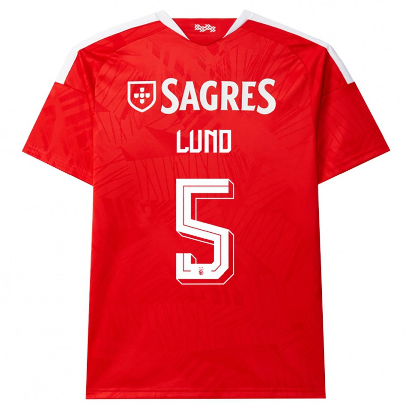 Danxen Hombre Camiseta Marit Lund #5 Rojo Blanco Amarillo 1ª Equipación 2026/27 La Camisa