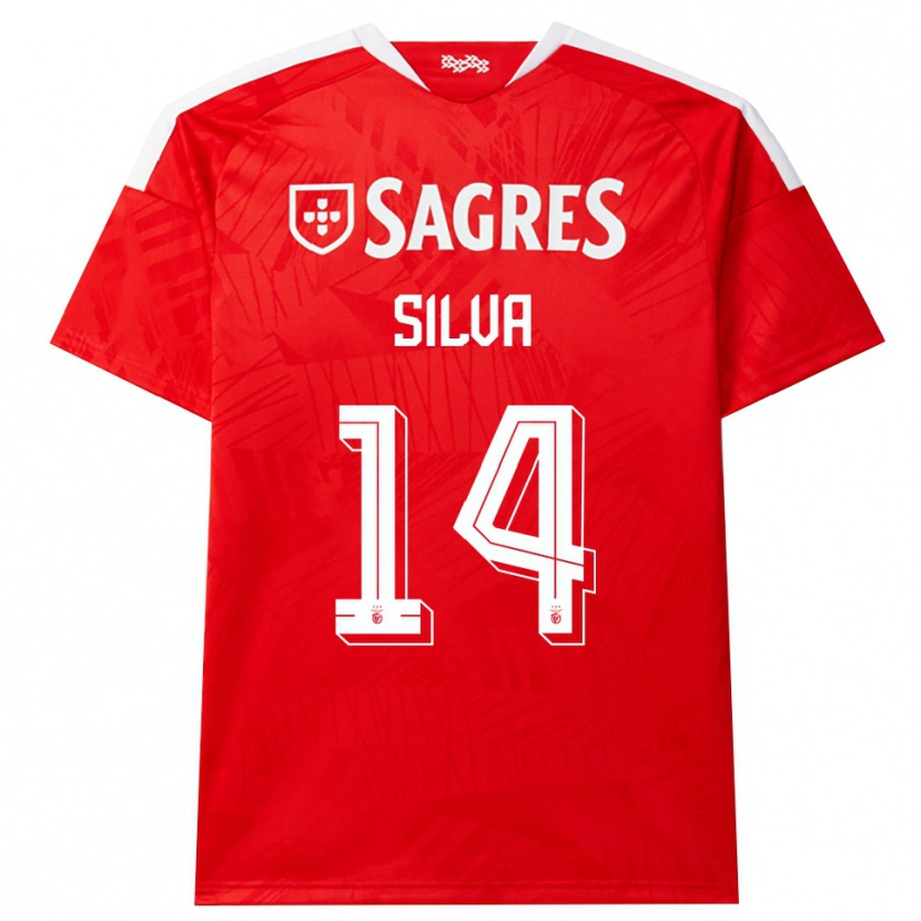 Danxen Hombre Camiseta Gonçalo Silva #14 Rojo Blanco Amarillo 1ª Equipación 2026/27 La Camisa