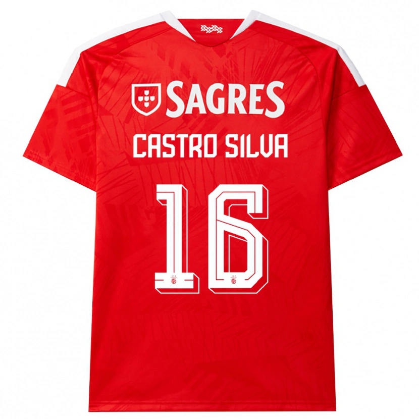 Danxen Hombre Camiseta Guilherme Castro #16 Rojo Blanco Amarillo 1ª Equipación 2026/27 La Camisa