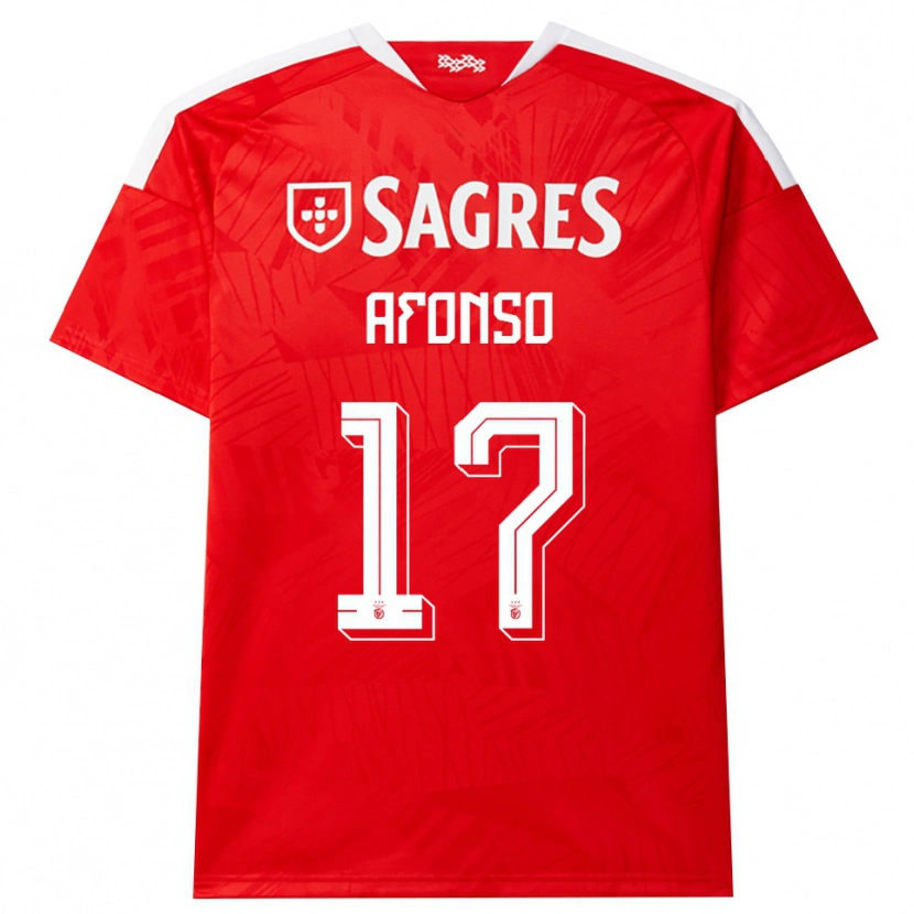 Danxen Hombre Camiseta João Afonso #17 Rojo Blanco Amarillo 1ª Equipación 2026/27 La Camisa