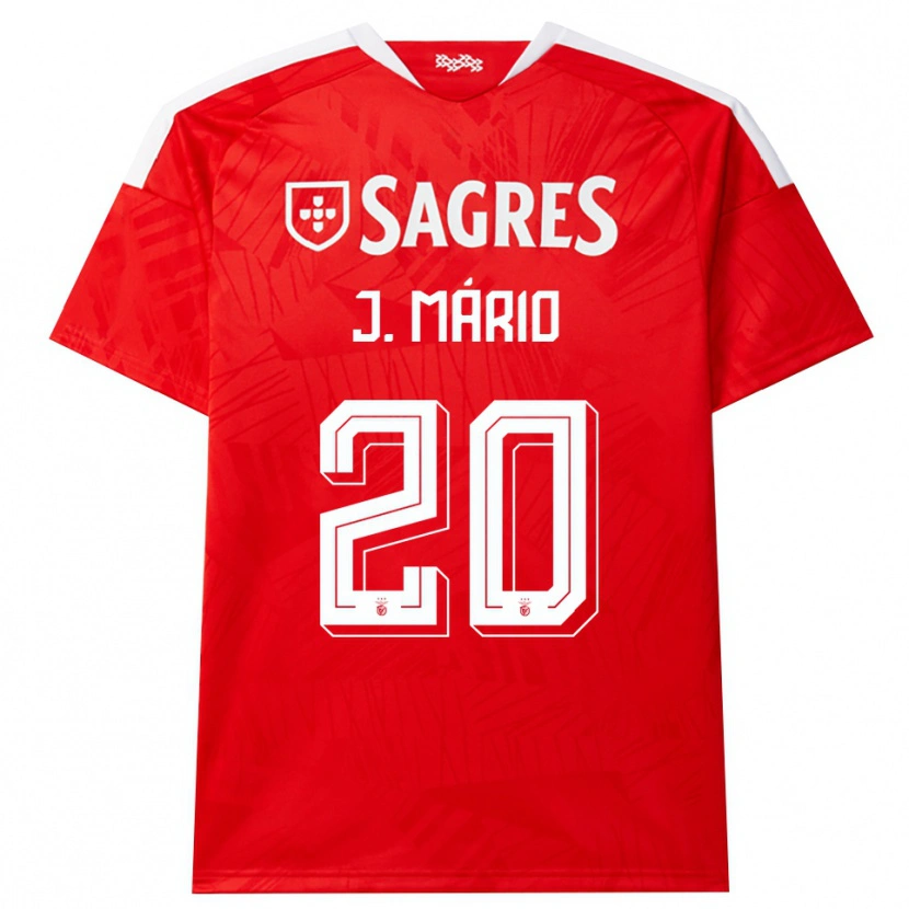 Danxen Hombre Camiseta Joao Mario #20 Rojo Blanco Amarillo 1ª Equipación 2026/27 La Camisa