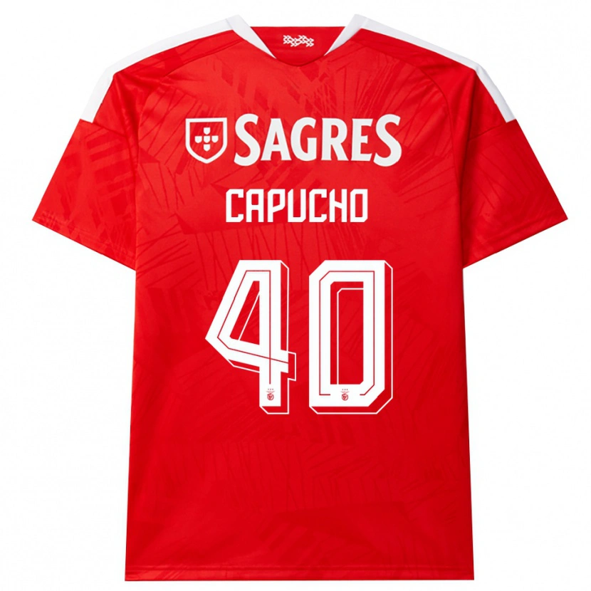 Danxen Hombre Camiseta João Capucho #40 Rojo Blanco Amarillo 1ª Equipación 2026/27 La Camisa