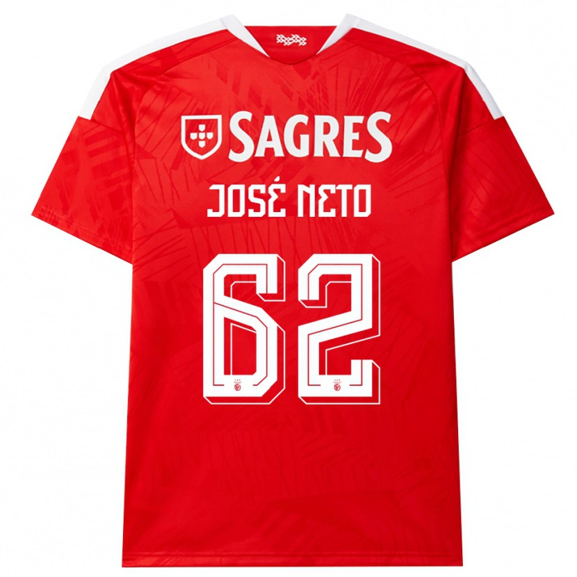 Danxen Hombre Camiseta José Neto #62 Rojo Blanco Amarillo 1ª Equipación 2026/27 La Camisa