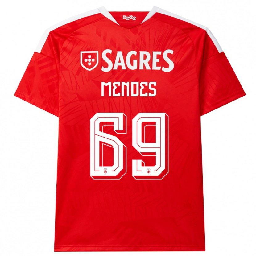 Danxen Hombre Camiseta Vladimir Mendes #69 Rojo Blanco Amarillo 1ª Equipación 2026/27 La Camisa