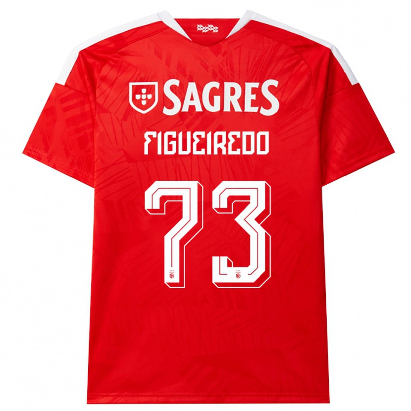 Danxen Hombre Camiseta Miguel Figueiredo #73 Rojo Blanco Amarillo 1ª Equipación 2026/27 La Camisa