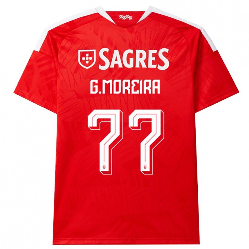 Danxen Hombre Camiseta Gonçalo Moreira #77 Rojo Blanco Amarillo 1ª Equipación 2026/27 La Camisa