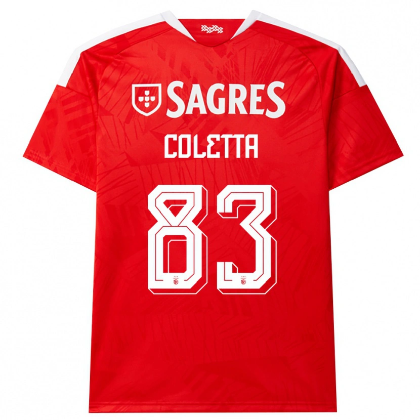 Danxen Hombre Camiseta Federico Coletta #83 Rojo Blanco Amarillo 1ª Equipación 2026/27 La Camisa