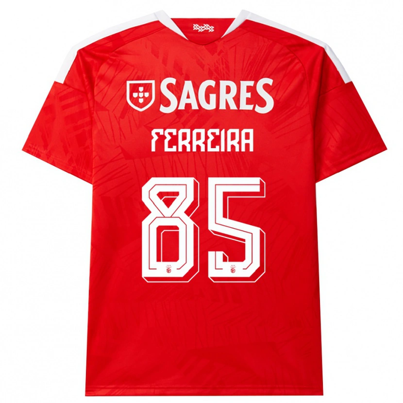 Danxen Hombre Camiseta Martim Ferreira #85 Rojo Blanco Amarillo 1ª Equipación 2026/27 La Camisa