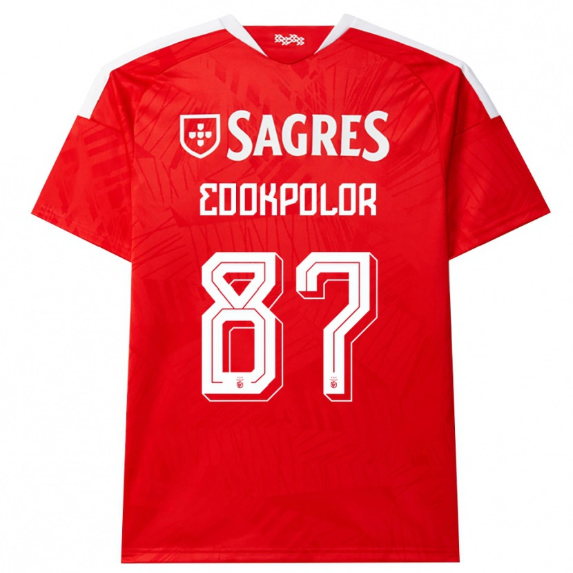 Danxen Hombre Camiseta Peter Edokpolor #87 Rojo Blanco Amarillo 1ª Equipación 2026/27 La Camisa