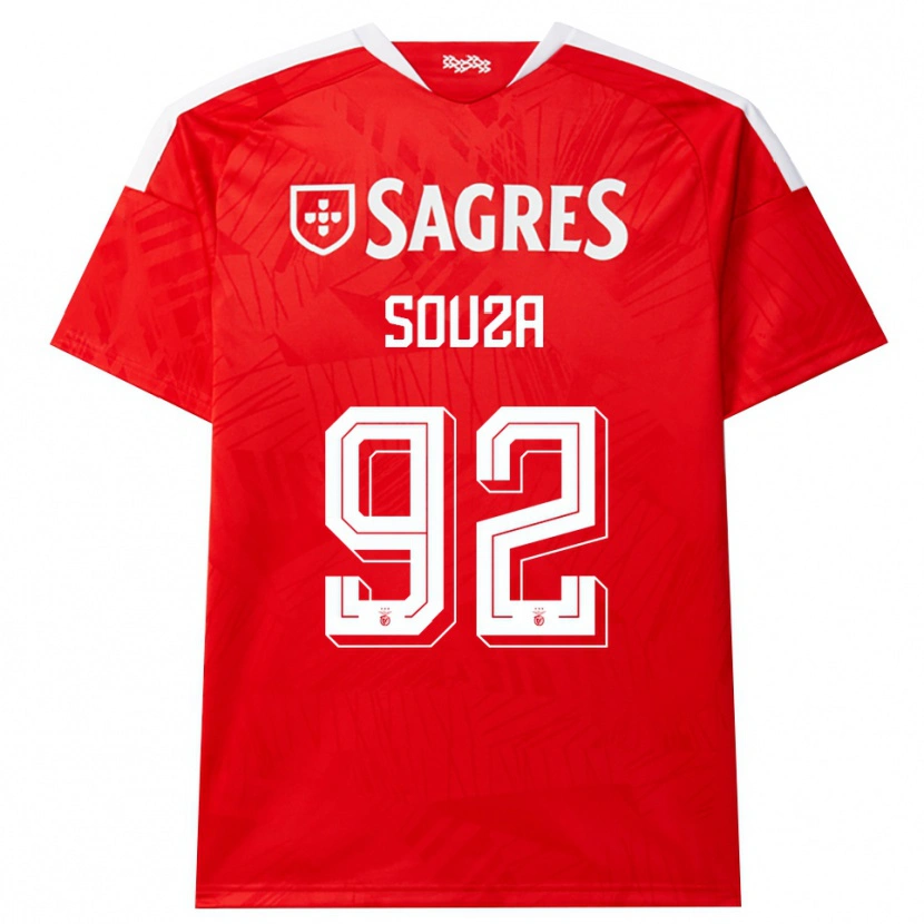 Danxen Hombre Camiseta Pedro Souza #92 Rojo Blanco Amarillo 1ª Equipación 2026/27 La Camisa
