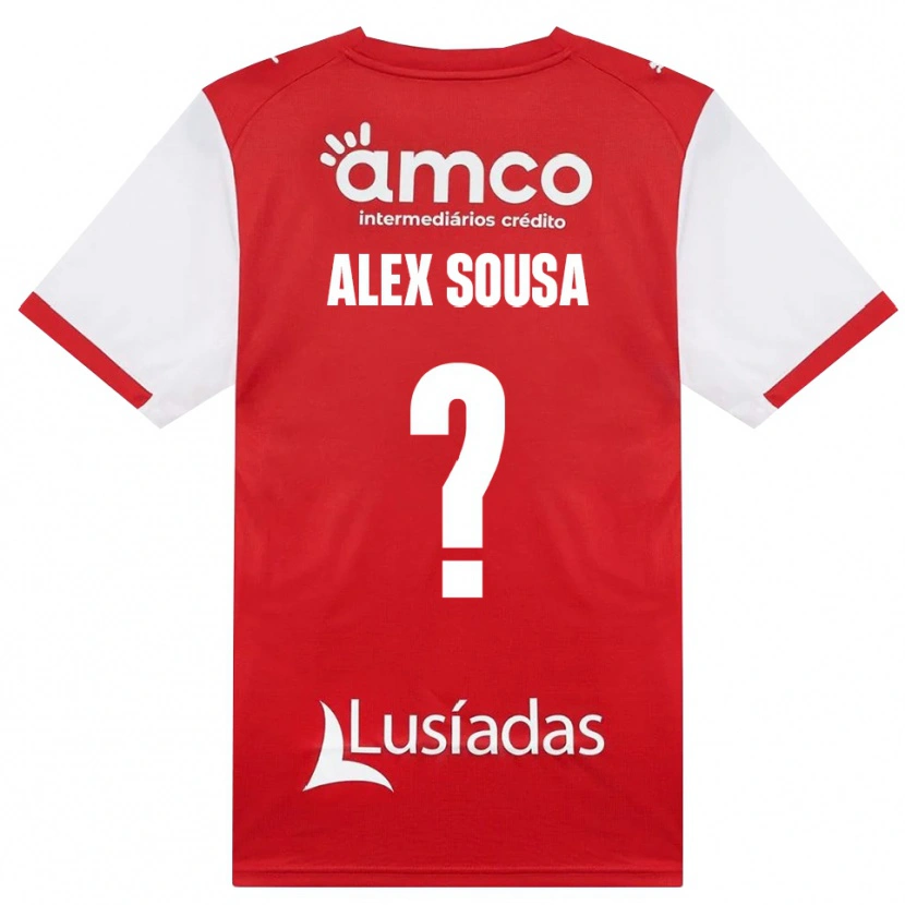 Danxen Hombre Camiseta Alex Sousa #0 Rojo Blanco Negro 1ª Equipación 2026/27 La Camisa