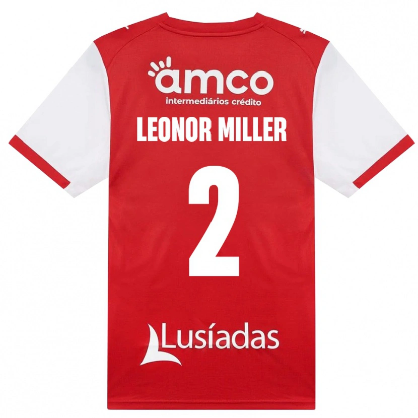 Danxen Hombre Camiseta Maria Leonor #2 Rojo Blanco Negro 1ª Equipación 2026/27 La Camisa