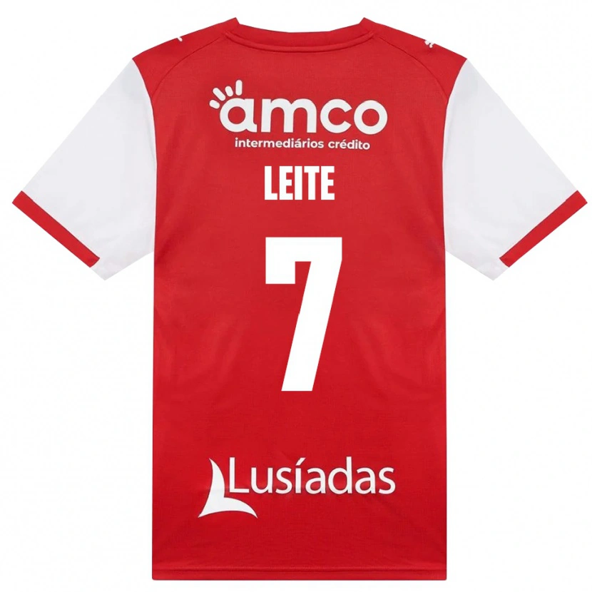 Danxen Hombre Camiseta Afonso Leite #7 Rojo Blanco Negro 1ª Equipación 2026/27 La Camisa