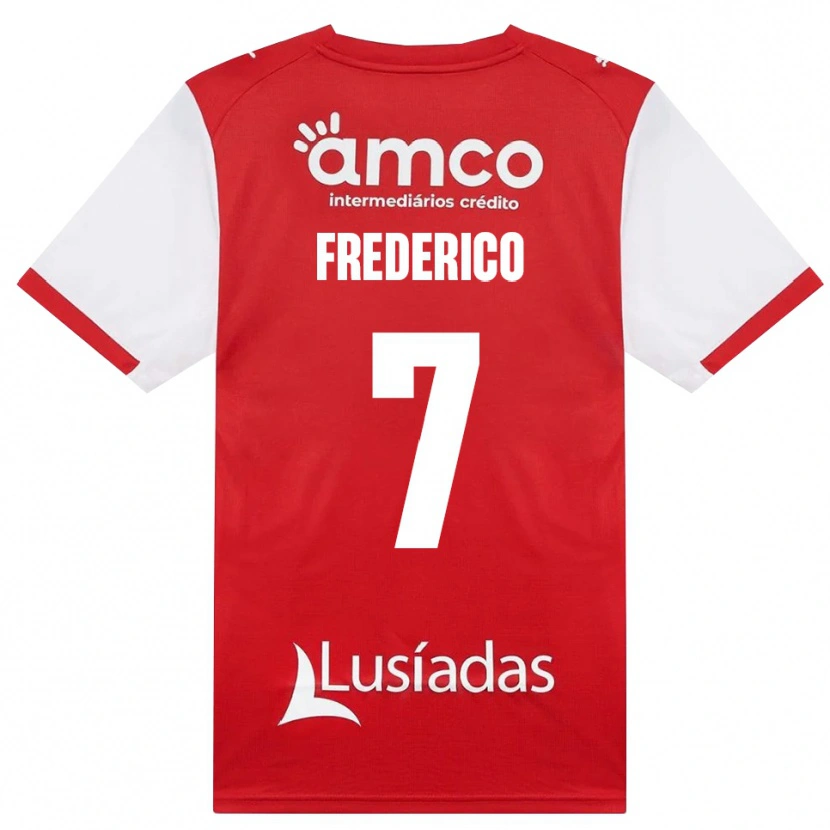 Danxen Hombre Camiseta Frederico Silva #7 Rojo Blanco Negro 1ª Equipación 2026/27 La Camisa