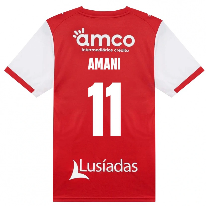 Danxen Hombre Camiseta Jolina Amani #11 Rojo Blanco Negro 1ª Equipación 2026/27 La Camisa