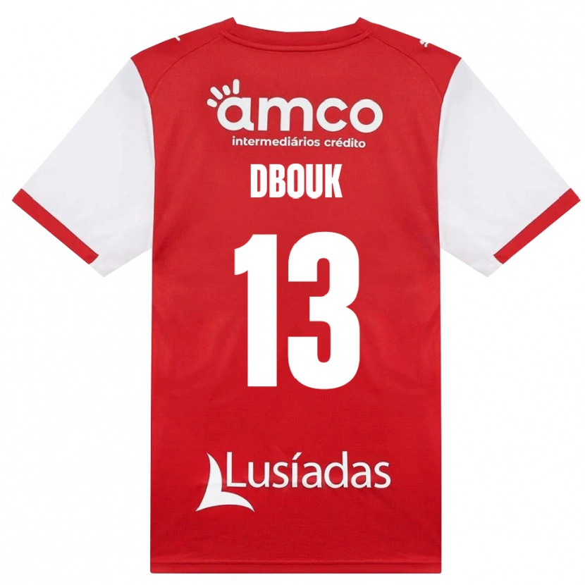 Danxen Hombre Camiseta Gabriel Dbouk #13 Rojo Blanco Negro 1ª Equipación 2026/27 La Camisa