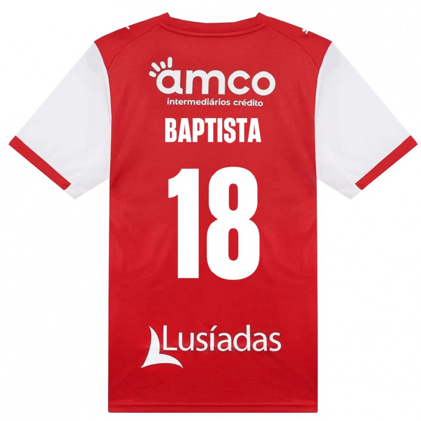 Danxen Hombre Camiseta Tiago Baptista #18 Rojo Blanco Negro 1ª Equipación 2026/27 La Camisa
