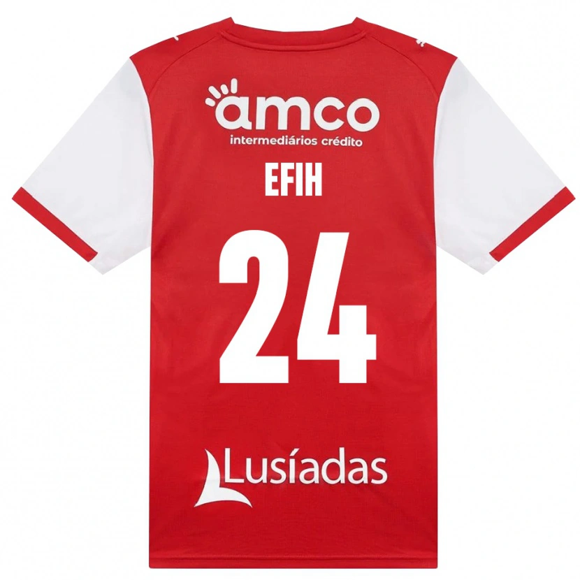 Danxen Hombre Camiseta Peace Efih #24 Rojo Blanco Negro 1ª Equipación 2026/27 La Camisa