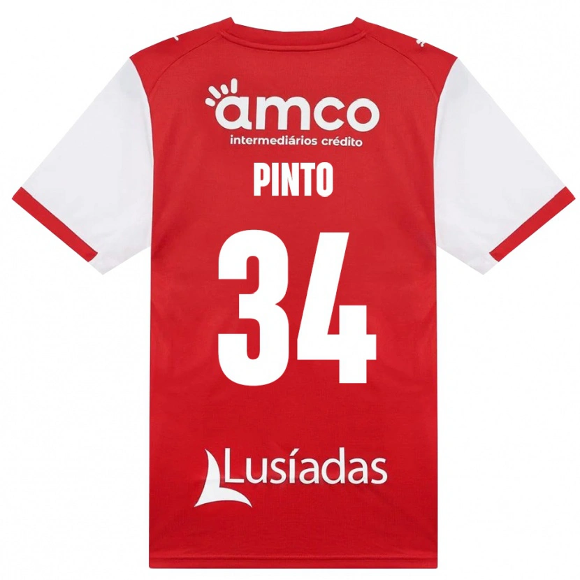 Danxen Hombre Camiseta Ana Pinto #34 Rojo Blanco Negro 1ª Equipación 2026/27 La Camisa