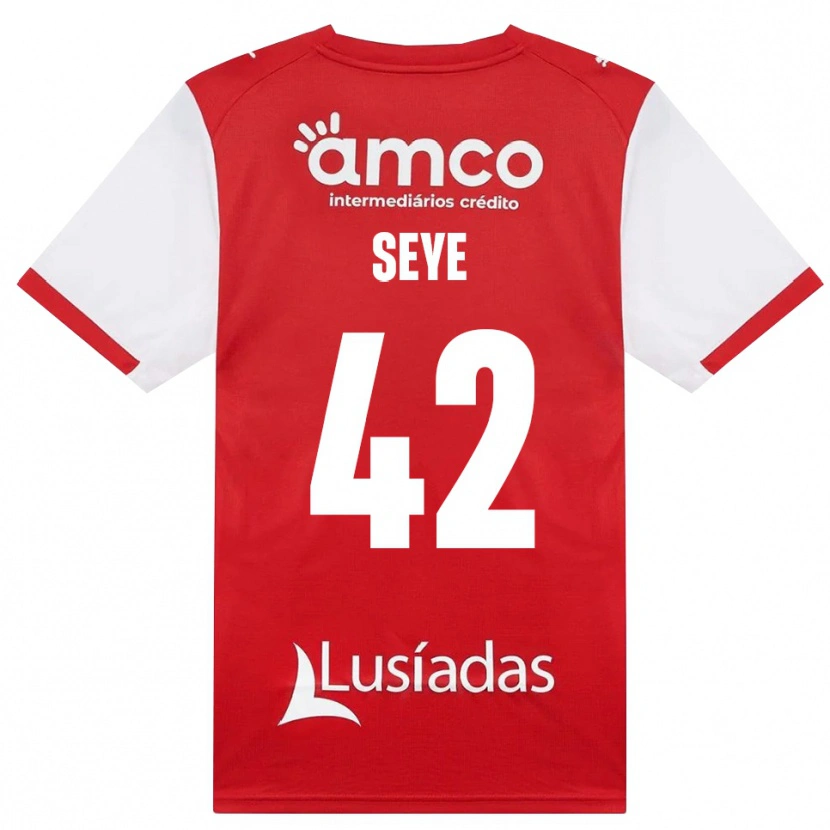 Danxen Hombre Camiseta Modou Seye #42 Rojo Blanco Negro 1ª Equipación 2026/27 La Camisa
