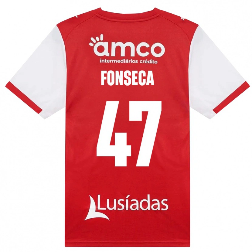Danxen Hombre Camiseta Diogo Fonseca #47 Rojo Blanco Negro 1ª Equipación 2026/27 La Camisa
