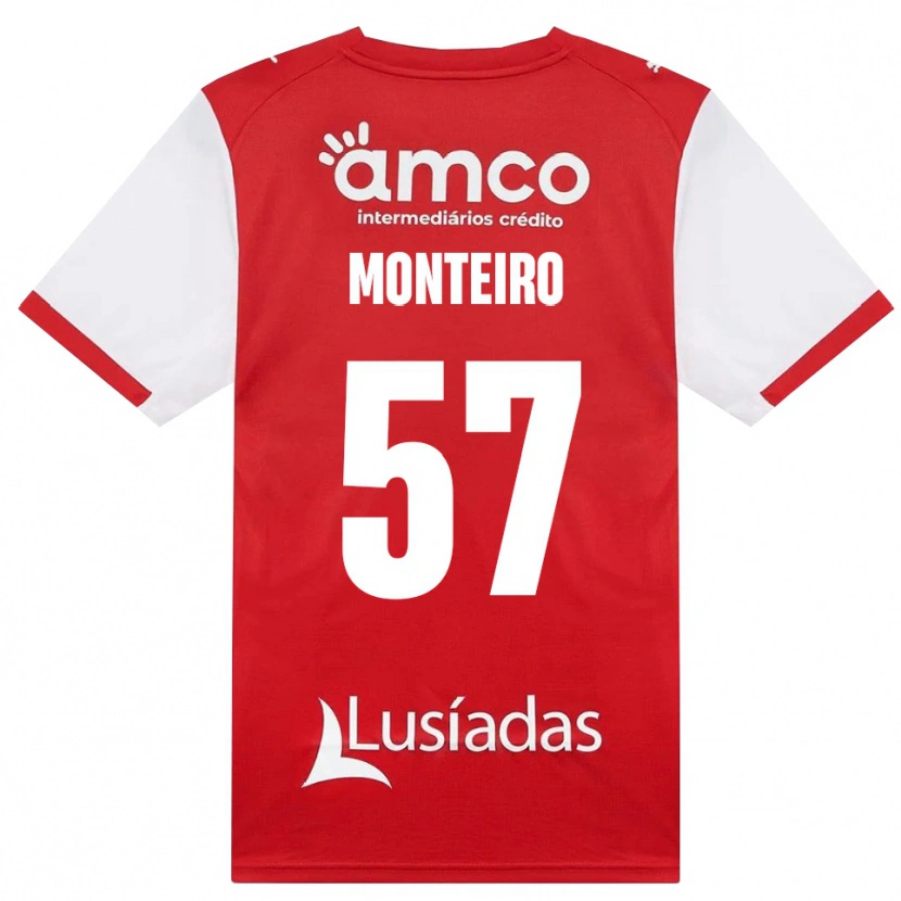 Danxen Hombre Camiseta Jordan Monteiro #57 Rojo Blanco Negro 1ª Equipación 2026/27 La Camisa