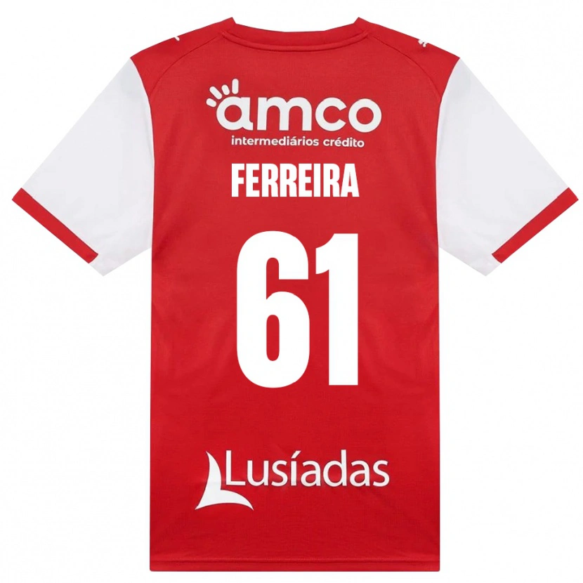 Danxen Hombre Camiseta Tiago Ferreira #61 Rojo Blanco Negro 1ª Equipación 2026/27 La Camisa