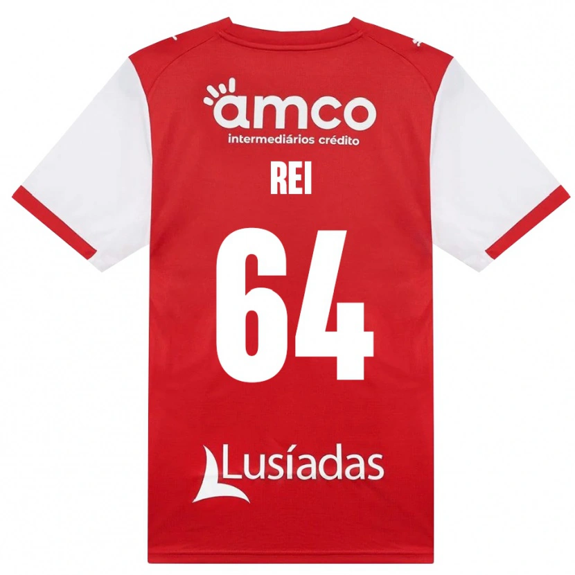 Danxen Hombre Camiseta Ricardo Rei #64 Rojo Blanco Negro 1ª Equipación 2026/27 La Camisa