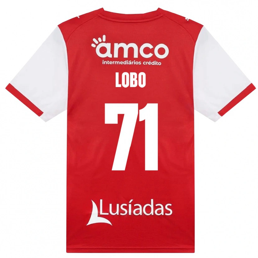 Danxen Hombre Camiseta Diogo Lobo #71 Rojo Blanco Negro 1ª Equipación 2026/27 La Camisa