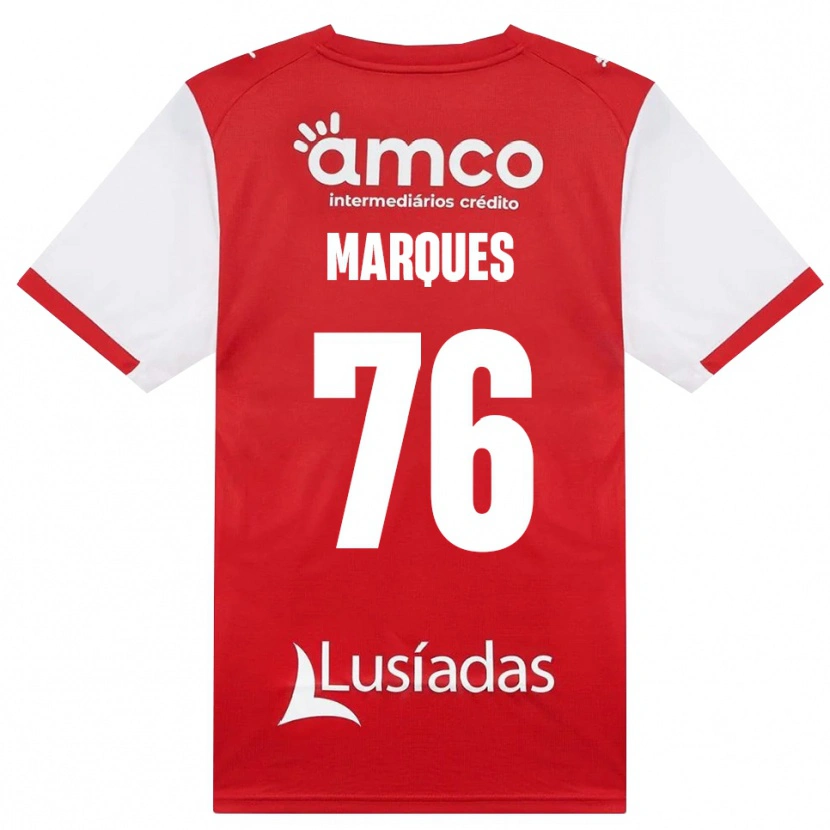 Danxen Hombre Camiseta Tomás Marques #76 Rojo Blanco Negro 1ª Equipación 2026/27 La Camisa