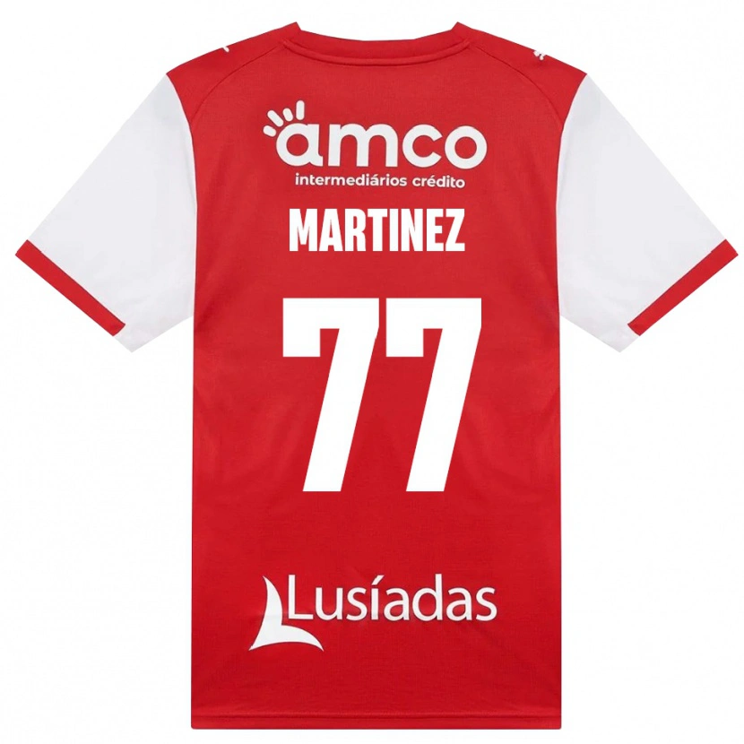 Danxen Hombre Camiseta Gabri Martínez #77 Rojo Blanco Negro 1ª Equipación 2026/27 La Camisa