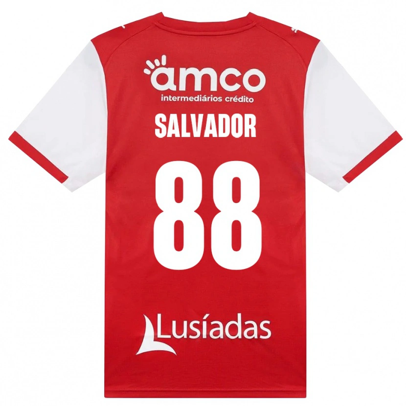 Danxen Hombre Camiseta João Salvador #88 Rojo Blanco Negro 1ª Equipación 2026/27 La Camisa