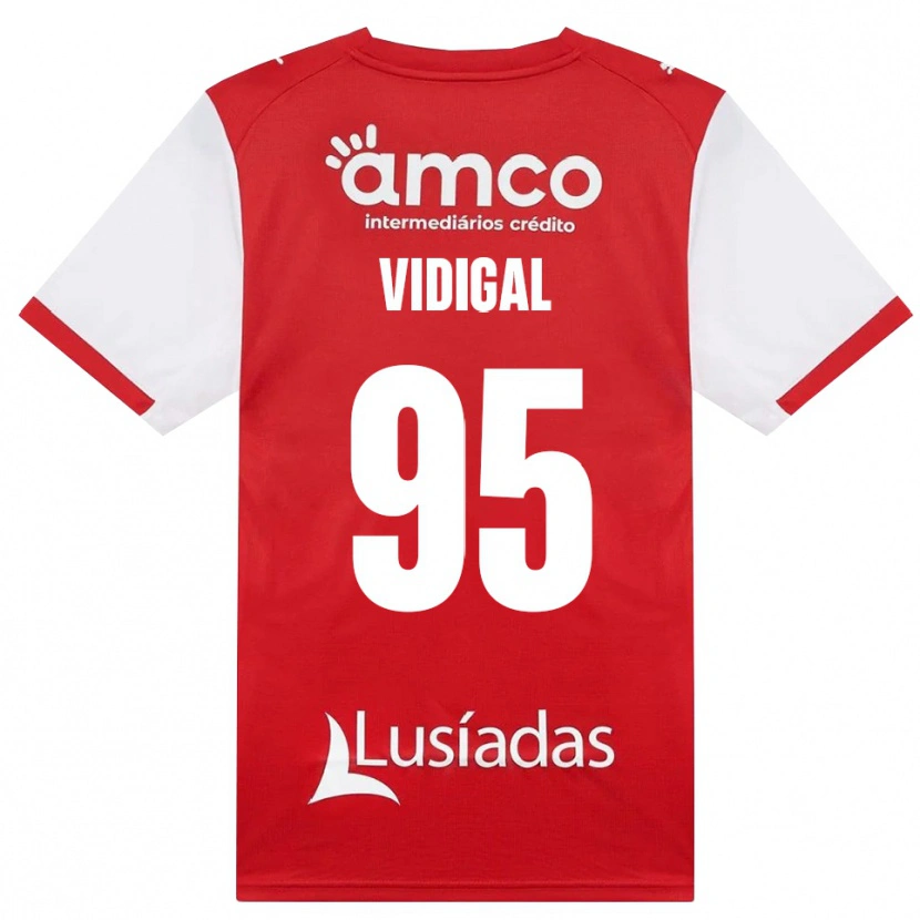 Danxen Hombre Camiseta Sandro Vidigal #95 Rojo Blanco Negro 1ª Equipación 2026/27 La Camisa