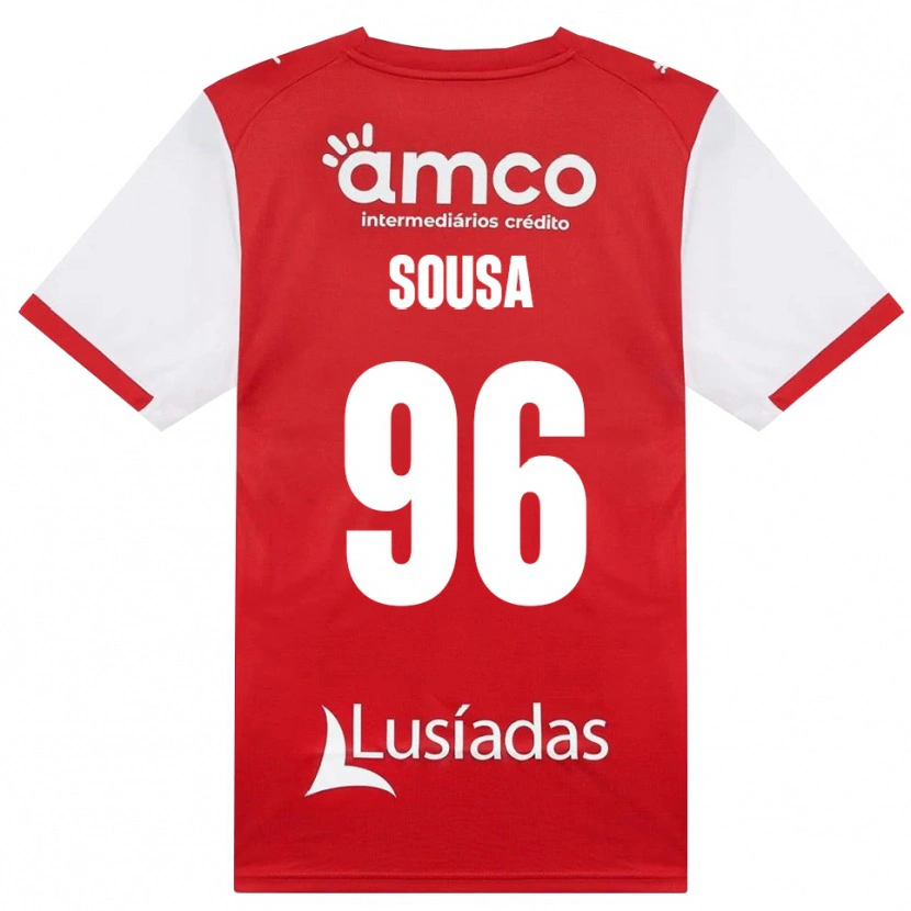 Danxen Hombre Camiseta Afonso Dias Sousa #96 Rojo Blanco Negro 1ª Equipación 2026/27 La Camisa