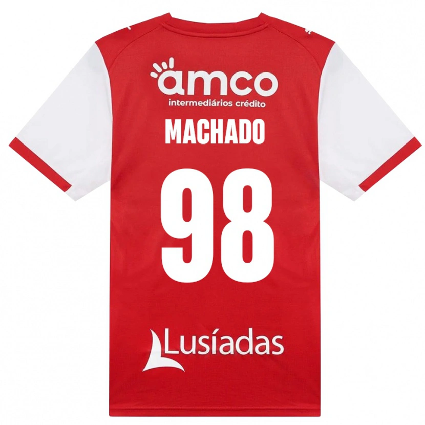 Danxen Hombre Camiseta Gonçalo Machado #98 Rojo Blanco Negro 1ª Equipación 2026/27 La Camisa