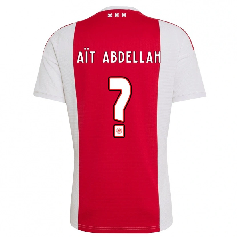 Danxen Hombre Camiseta Waleed Aït Abdellah #0 Rojo Blanco Amarillo 1ª Equipación 2026/27 La Camisa