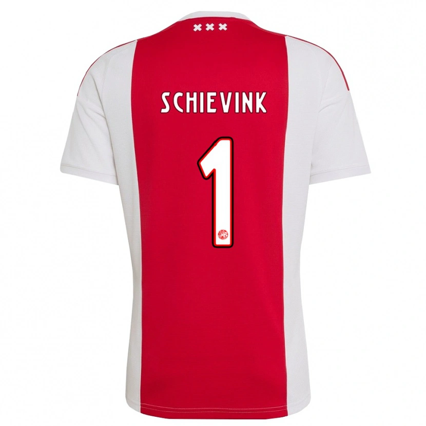 Danxen Hombre Camiseta Floris Schievink #1 Rojo Blanco Amarillo 1ª Equipación 2026/27 La Camisa