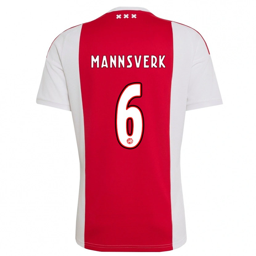 Danxen Hombre Camiseta Sivert Mannsverk #6 Rojo Blanco Amarillo 1ª Equipación 2026/27 La Camisa